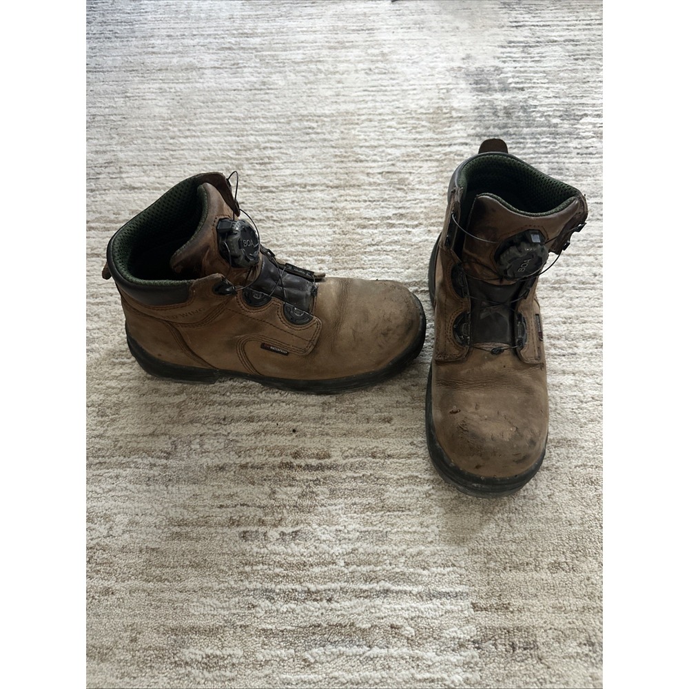 Red Wing Boots Men Brown Sz 9.5 King Toe Work 2298 Leather BOA Lace Up Workwear